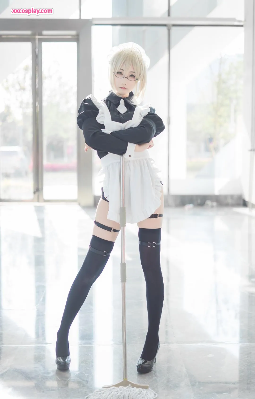 Xiaomei Ma's Seductive Maid Cosplay